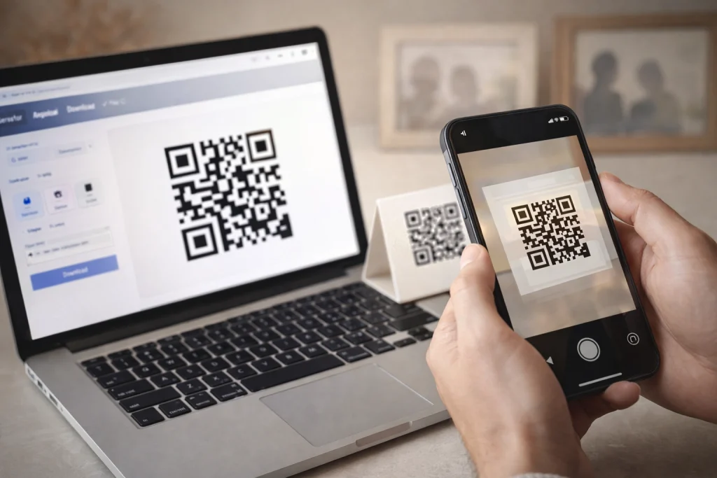 Бесплатный генератор QR-кодов для семейной памяти